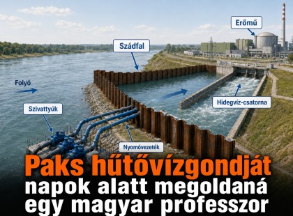 Paks hűtővízgondját napok alatt megoldaná egy magyar professzor