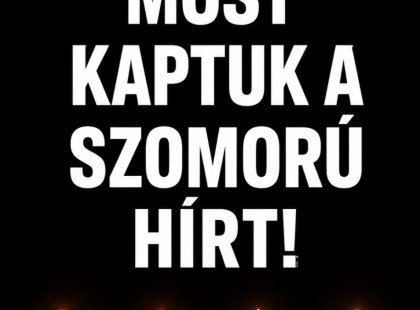 1 perce érkezett! Gyászba borult az ország – Szörnyű hírt kaptunk ma reggelre – nagy név távozott közülünk! ????? ? ?????́???́??́?????́?!