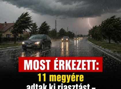 19 megyére riasztás jött !Megjött! Elérte Magyarországot a gigavihar jégesővel :RIASZTÁS! Durva villámlással ÉS JÉGGEL KÖZELEG a vihar!! ÓRÁRÓL ÓRÁRA MUTATJUK HOL CSAP LE A VIHAR