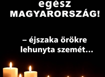 1 perce érkezett! Gyászba borult az ország – Szörnyű hírt kaptunk ma reggelre – nagy név távozott közülünk! ????? ? ?????́???́??́?????́?!