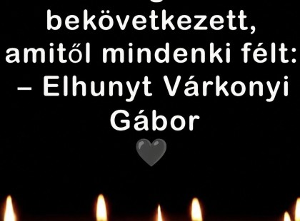 Elhunyt Várkonyi Gábor