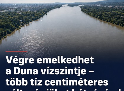 Végre emelkedhet a Duna vízszintje – több tíz centiméteres változás jöhet hétvégére - mutatjuk