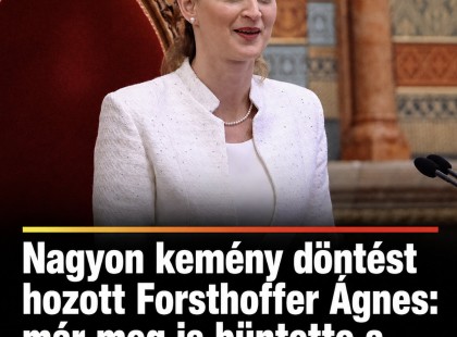Nagyon kemény döntést hozott Forsthoffer Ágnes: már meg is büntette a legtöbbet hiányzó fideszes képviselőket.