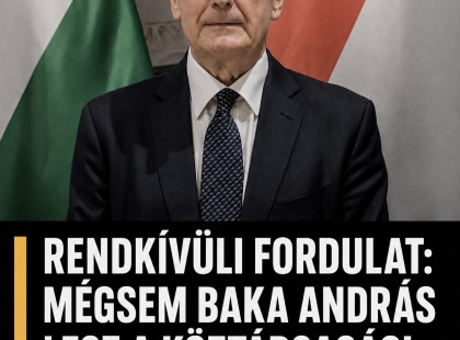 Rendkívüli fordulat: mégsem Baka András lesz a köztársasági elnök?