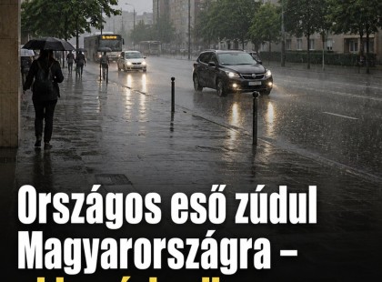 Országos eső közelít Magyarország felé – már látszik, mikor szakadhat le az ég!