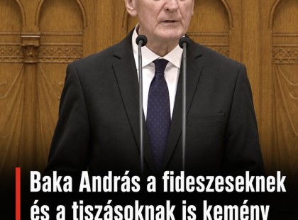 Baka András a fideszeseknek és a tiszásoknak is kemény üzenetet küldött első államfői beszédében!Mutatjuk