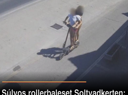 Súlyos rollerbaleset történt Soltvadkerten -Beton virágládának csapódott egy 12 éves kislány !