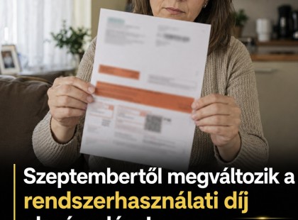 Szeptembertől megváltozik a rendszerhasználati díj elszámolása! EZ lesz,ha tetszik,ha nem ! ????? ? ?????́???́??́?????́?!