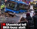 🔴 Utasokkal teli BKK-busz alatt szakadt be az út Budapesten – hat embert, köztük négy gyereket vittek kórházba!