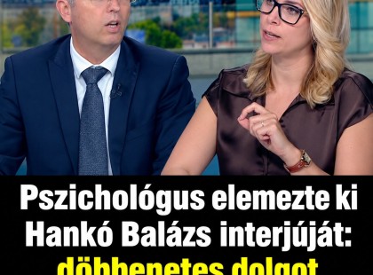 Pszichológus elemezte ki Hankó Balázs interjúját: döbbenetes dolgot mondott