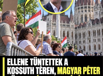 Ellene tüntettek a Kossuth téren, Magyar Péter közben váratlan húzással válaszolt