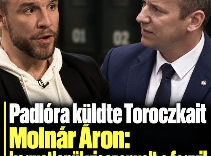 Padlóra küldte Toroczkait Molnár Áron:kegyetlenül visszanyalt a fagyi!