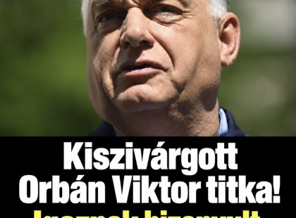 Kiszivárgott Orbán Viktor titka!igaznak bizonyult, amit sokan sejtettek!