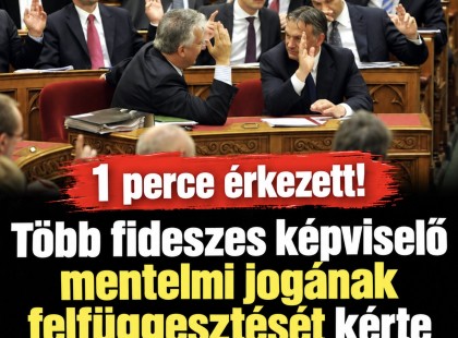 1 perce érkezett!Több fideszes képviselő mentelmi jogának felfüggesztését kérte a Központi Kerületi Bíróság! ? Cikk a hozzászólásoknál!