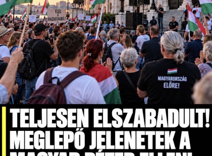 Teljesen elszabadult! Meglepő jelenetek a Magyar Péter elleni tüntetésen! Cikk a hozzászólásoknál >>>