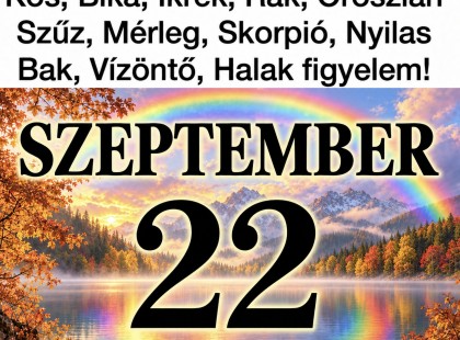 Kos - Bika - Ikrek-Rák-Oroszlán-Szűz-Mérleg-Skorpió-Nyilas-Bak - Vízöntő - Halak figyelem!Hatalmas változást hoz a MAI nap!MAI horoszkóp (KEDD)