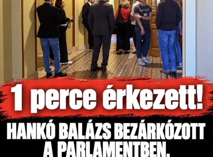 Hankó Balázs bezárkózott a parlamentben, a rendőrök nem tudják őrizetbe venni
