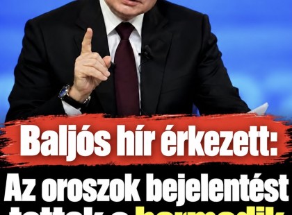 Baljós hír érkezett:Az oroszok bejelentést tettek a harmadik világháborúról! Cikk a hozzászólásoknál olvasható >>>