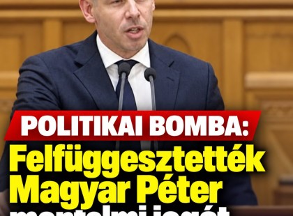 Politikai bomba: felfüggesztették Magyar Péter mentelmi jogát, elindulhat ellene az eljárás!!