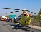 Frontálisan ütközött két autó: több tűzoltóegység és mentőhelikopter érkezett a helyszínre