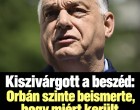 Kiszivárgott a beszéd: Orbán szinte beismerte, hogy miért került rács mögé Hankó Balázs!