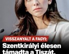 Visszanyalt a fagyi:Szentkirályi élesen támadta a Tiszát, de olyan választ kapott, hogy mindenki kiröhögte !