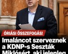 Óriási összefogás! imaláncot szerveznek a KDNP-s Seszták Miklósért, aki jelenleg letartóztatásban van