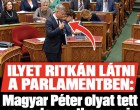 Ilyet ritkán látni a parlamentben:Magyar Péter olyat tett a parlamentben ami példa nélküli!