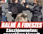 Balhé a fideszes Zászlómeneten: operatőrre támadt egy résztvevő!