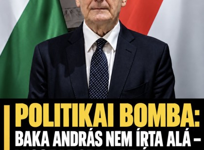 Politikai bomba: Baka András nem írta alá – visszadobta az új törvénytervezetet!