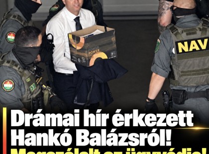 Drámai hír érkezett Hankó Balázsról!