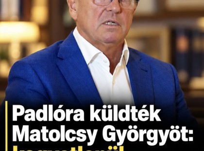 Padlóra küldték Matolcsy Györgyöt