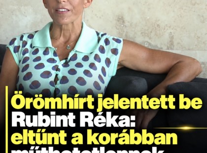 Örömhírt jelentett be Rubint Réka: eltűnt a korábban műthetetlennek tartott daganata