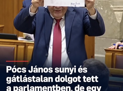 Pócs János sunyi és gátlástalan dolgot tett a parlamentben, de egy kamera véletlenül felvette az egészet!