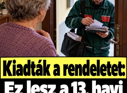 Kiadták a rendeletet: Ez lesz a 13. havi nyugdíj sorsa!