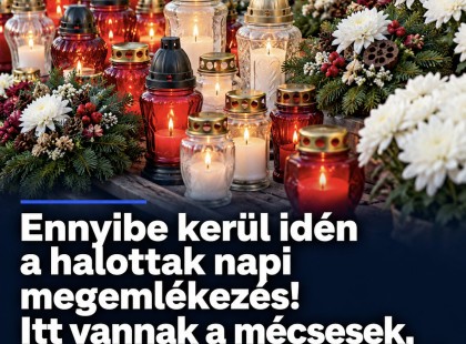 Ennyibe kerül idén a halottak napi megemlékezés! Ittvannak a mécsesek, koszorúk és virágok árai!Mutatjuk: