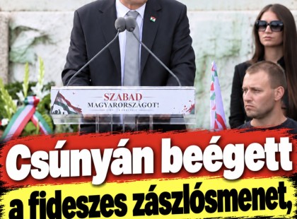 Csúnyán beégett a fideszes zászlósmenet, ezt nézzétek