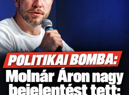 POLITIKAI BOMBA:Molnár Áron nagy bejelentést tett: ez még az NKA-ügynél is nagyobbat fog szólni!